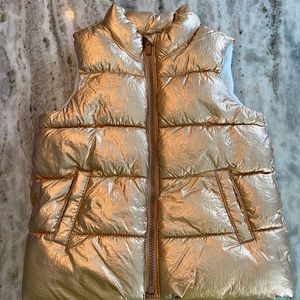 Old Navy - gold girls vest, size 4